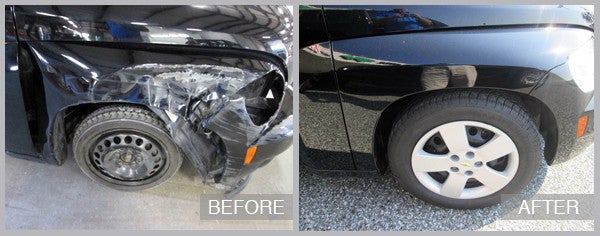 2011 Chevy HHR Before and After at Cambridge Auto Body in Cambridge MD