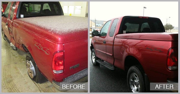 Ford F-150 Before and After at Cambridge Auto Body in Cambridge MD