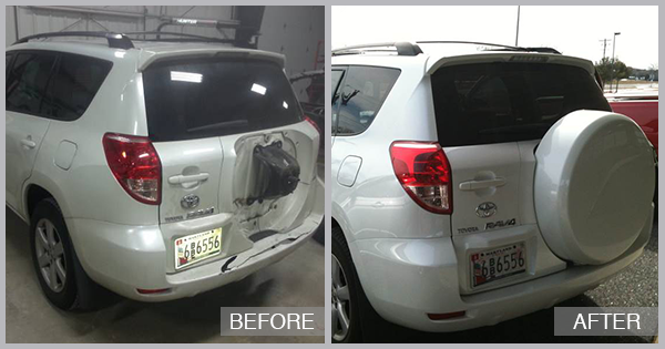 Toyota Rav4 Before and After at Cambridge Auto Body in Cambridge MD